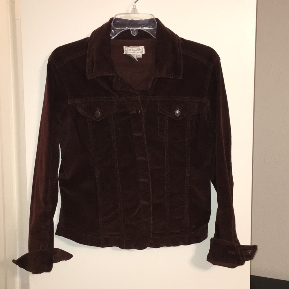 Brown Corduroy button down jacket w/ stretch